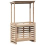 Mesa de bar de jardín con techo madera maciza 112,5x57x195,5 cm de , Mesas de jardín - Ref: Foro24-832534, Precio: 222,99 €, ...