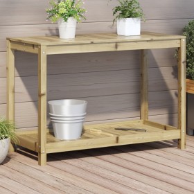 Plantation table with impregnated pine wood shelf 108x50x75 cm by , Pot stands - Ref: Foro24-832406, Price: 90,91 €, Discount: %