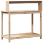 Mesa de plantación con estantes madera pino 108x50x109,5 cm de , Soportes para macetas - Ref: Foro24-832412, Precio: 80,99 €,...