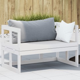 Ausziehbare Gartensofabank aus massivem weißem Kiefernholz von , Gartenbänke - Ref: Foro24-832611, Preis: 121,41 €, Rabatt: %