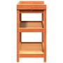 Plantation table with brown pine wood shelves 108x45x86.5 cm by , Pot stands - Ref: Foro24-844639, Price: 106,53 €, Discount: %