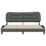 Estructura de cama con luces LED tela gris oscuro 180x200 cm de , Camas y somieres - Ref: Foro24-3213719, Precio: 230,75 €, D...