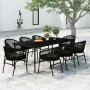 Juego de comedor de jardín 9 piezas negro de , Conjuntos de jardín - Ref: Foro24-3099244, Precio: 1,00 €, Descuento: %