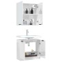 Set muebles de baño 2 piezas madera contrachapada blanco brillo de , Muebles de baño - Ref: Foro24-3115864, Precio: 122,45 €,...