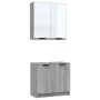 Set de muebles de baño 2 pzas madera de ingeniería gris sonoma de , Muebles de baño - Ref: Foro24-3115866, Precio: 111,34 €, ...