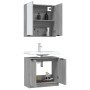 Set de muebles de baño 2 pzas madera de ingeniería gris sonoma de , Muebles de baño - Ref: Foro24-3115866, Precio: 111,34 €, ...