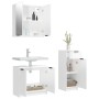 Set de muebles baño 3 pzas madera contrachapada blanco brillo de , Muebles de baño - Ref: Foro24-3115872, Precio: 186,12 €, D...