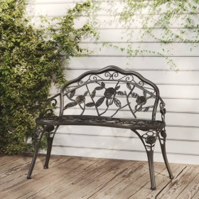 Black cast aluminum garden bench 100 cm by , garden benches - Ref: Foro24-317740, Price: 151,40 €, Discount: %