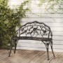 Black cast aluminum garden bench 100 cm by , garden benches - Ref: Foro24-317740, Price: 148,48 €, Discount: %