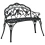 Black cast aluminum garden bench 100 cm by , garden benches - Ref: Foro24-317740, Price: 148,48 €, Discount: %