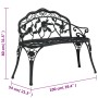 Black cast aluminum garden bench 100 cm by , garden benches - Ref: Foro24-317740, Price: 148,48 €, Discount: %