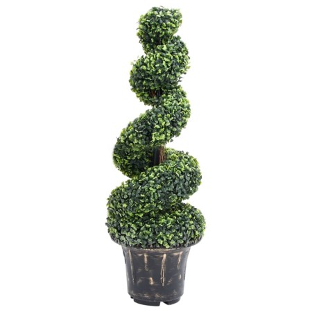 Planta espiral de Boj artificial con macetero verde 100 cm de , Flora artificial - Ref: Foro24-336505, Precio: 116,81 €, Desc...