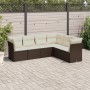 Set of 6 garden sofas and brown synthetic rattan cushions by , Garden sets - Ref: Foro24-3249522, Price: 395,09 €, Discount: %