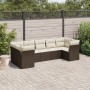 7-piece garden sofa set with brown PE rattan cushions by , Garden sets - Ref: Foro24-3249962, Price: 475,72 €, Discount: %