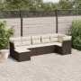 7-piece garden sofa set with brown PE rattan cushions by , Garden sets - Ref: Foro24-3217973, Price: 464,11 €, Discount: %