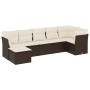 7-piece garden sofa set with brown PE rattan cushions by , Garden sets - Ref: Foro24-3217973, Price: 464,11 €, Discount: %