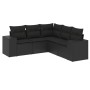 Set de muebles de jardín 5 pzas y cojines ratán sintético negro de , Conjuntos de jardín - Ref: Foro24-3254882, Precio: 393,1...