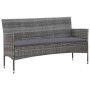 Set de muebles de jardín 4 pzas y cojines ratán sintético gris de vidaXL, Conjuntos de jardín - Ref: Foro24-45890, Precio: 19...