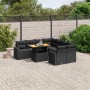 Set aus 8-teiligen Gartensofas und Kissen Kunstrattan schwarz von , Gartensets - Ref: Foro24-3271237, Preis: 603,33 €, Rabatt: %