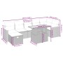 Set aus 8-teiligen Gartensofas und Kissen Kunstrattan schwarz von , Gartensets - Ref: Foro24-3276045, Preis: 571,83 €, Rabatt: %