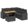 6-piece garden sofa set with black synthetic rattan cushions by , Garden sets - Ref: Foro24-3271307, Price: 397,68 €, Discoun...