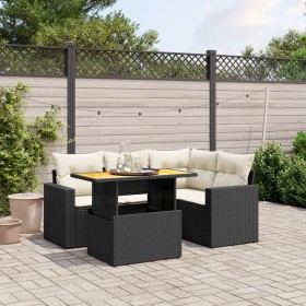 5-piece garden furniture set with black synthetic rattan cushions by , Garden sets - Ref: Foro24-3271294, Price: 363,19 €, Di...