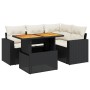 Set de muebles de jardín 5 pzas y cojines ratán sintético negro de , Conjuntos de jardín - Ref: Foro24-3271294, Precio: 382,9...