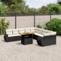 Garden sofa set 11 pieces and black synthetic rattan cushions by , Garden sets - Ref: Foro24-3272386, Price: 776,83 €, Discou...