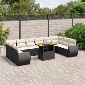 Garden sofa set 11 pieces and black synthetic rattan cushions by , Garden sets - Ref: Foro24-3272365, Price: 791,55 €, Discou...