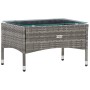 Set de muebles de jardín 4 pzas y cojines ratán sintético gris de vidaXL, Conjuntos de jardín - Ref: Foro24-45890, Precio: 19...