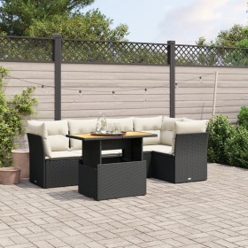 5-teiliges Gartenmöbel-Set und Kissen aus synthetischem Rattan schwarz von , Gartensets - Ref: Foro24-3270818, Preis: 454,60 ...