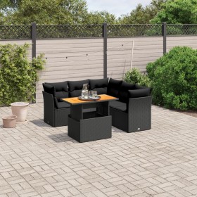 5-teiliges Gartenmöbel-Set und Kissen aus synthetischem Rattan schwarz von , Gartensets - Ref: Foro24-3270824, Preis: 398,91 ...