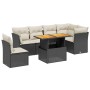 7-piece garden dining set with black synthetic rattan cushions by , Garden sets - Ref: Foro24-3270853, Price: 526,76 €, Disco...