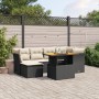 7-teiliges Garten-Esszimmerset und Kissen synthetisches Rattan schwarz von , Gartensets - Ref: Foro24-3270937, Preis: 478,18 ...