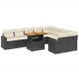 Set Gartensofas 10 Stück Kissen synthetisches Rattan schwarz von , Gartensets - Ref: Foro24-3271469, Preis: 637,02 €, Rabatt: %