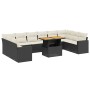 Set mit 11 Stück Gartensofas und Kissen synthetisches Rattan schwarz von , Gartensets - Ref: Foro24-3271483, Preis: 741,26 €,...