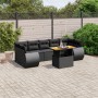 Set aus 8-teiligen Gartensofas und Kissen Kunstrattan schwarz von , Gartensets - Ref: Foro24-3272105, Preis: 600,05 €, Rabatt: %