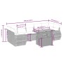 Set aus 8-teiligen Gartensofas und Kissen Kunstrattan schwarz von , Gartensets - Ref: Foro24-3272105, Preis: 600,05 €, Rabatt: %