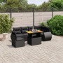 Set de comedor de jardín 7 pzas y cojines ratán sintético negro de , Conjuntos de jardín - Ref: Foro24-3272217, Precio: 522,6...