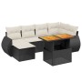 Set mit 7 Gartensofas mit Kissen Kunstrattan schwarz von , Gartensets - Ref: Foro24-3272295, Preis: 509,54 €, Rabatt: %