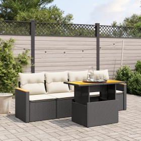 5-piece garden furniture set with black synthetic rattan cushions by , Garden sets - Ref: Foro24-3272953, Price: 347,22 €, Di...