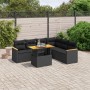 7-piece garden dining set with black synthetic rattan cushions by , Garden sets - Ref: Foro24-3273092, Price: 481,74 €, Disco...