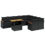 Set de sofás de jardín 10 pzas cojines ratán sintético negro de , Conjuntos de jardín - Ref: Foro24-3273232, Precio: 636,91 €...