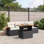 5-teiliges Gartenmöbel-Set und Kissen aus synthetischem Rattan schwarz von , Gartensets - Ref: Foro24-3273394, Preis: 370,67 ...