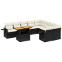 Set Gartensofas 10 Stück Kissen synthetisches Rattan schwarz von , Gartensets - Ref: Foro24-3271910, Preis: 664,12 €, Rabatt: %