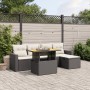 Set aus 6-teiligen Gartensofas und Kissen Kunstrattan schwarz von , Gartensets - Ref: Foro24-3275583, Preis: 408,65 €, Rabatt: %