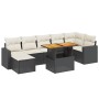 Set aus 8-teiligen Gartensofas und Kissen Kunstrattan schwarz von , Gartensets - Ref: Foro24-3275597, Preis: 567,68 €, Rabatt: %