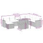 Set aus 8-teiligen Gartensofas und Kissen Kunstrattan schwarz von , Gartensets - Ref: Foro24-3275624, Preis: 569,64 €, Rabatt: %