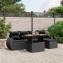 6-piece garden sofa set with black synthetic rattan cushions by , Garden sets - Ref: Foro24-3275806, Price: 413,01 €, Discoun...