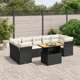 Set aus 8-teiligen Gartensofas und Kissen Kunstrattan schwarz von , Gartensets - Ref: Foro24-3270699, Preis: 576,29 €, Rabatt: %